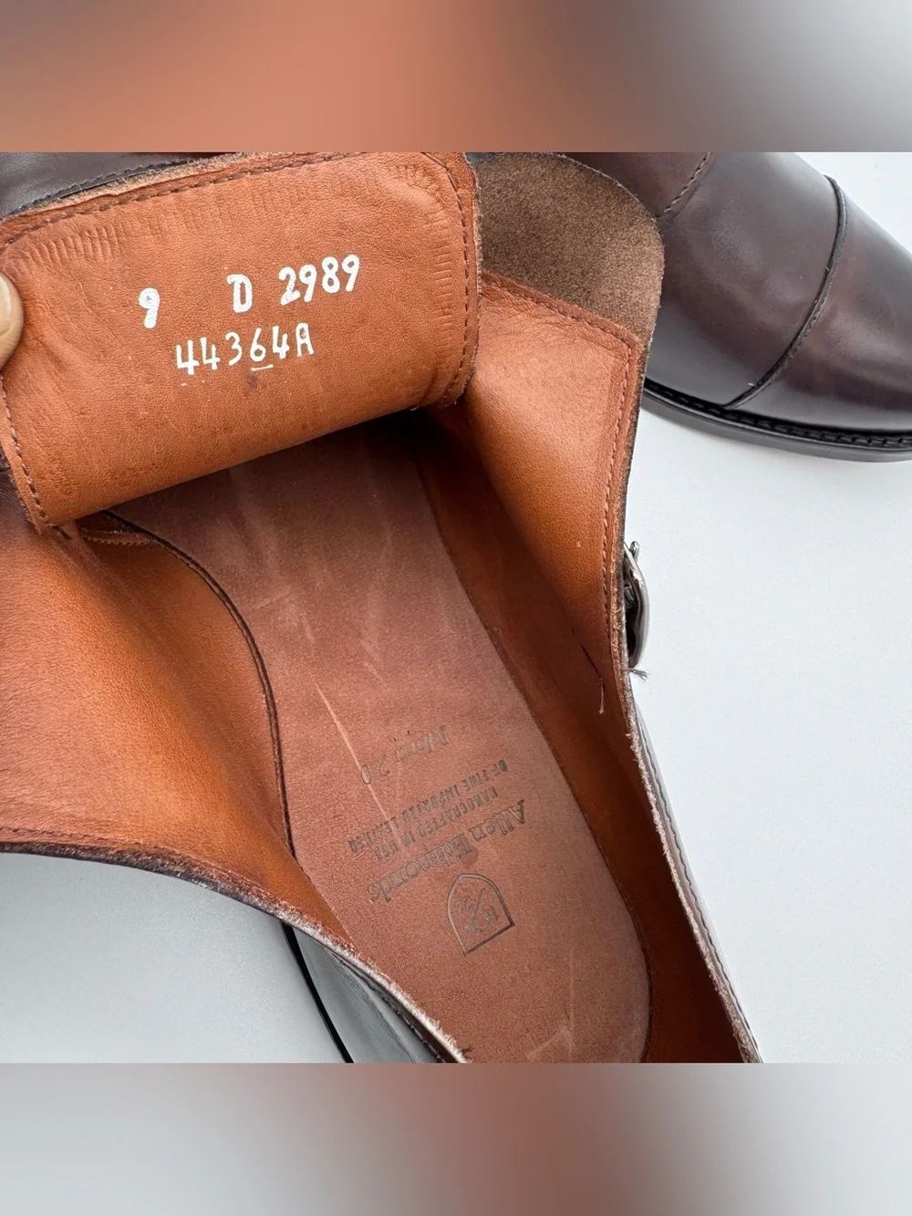 Allen Edmonds Mora 2.0 Brown Leather Double Monk Strap Shoes Men's Size 9 D